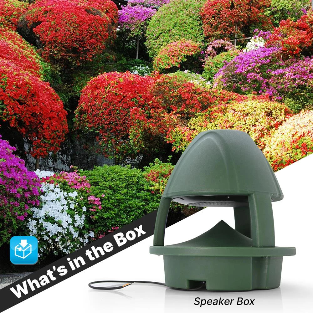 Garden Speaker Passive Waterproof exterior Green Passive 6.5 Inch (Green) Olive speaker Pyle