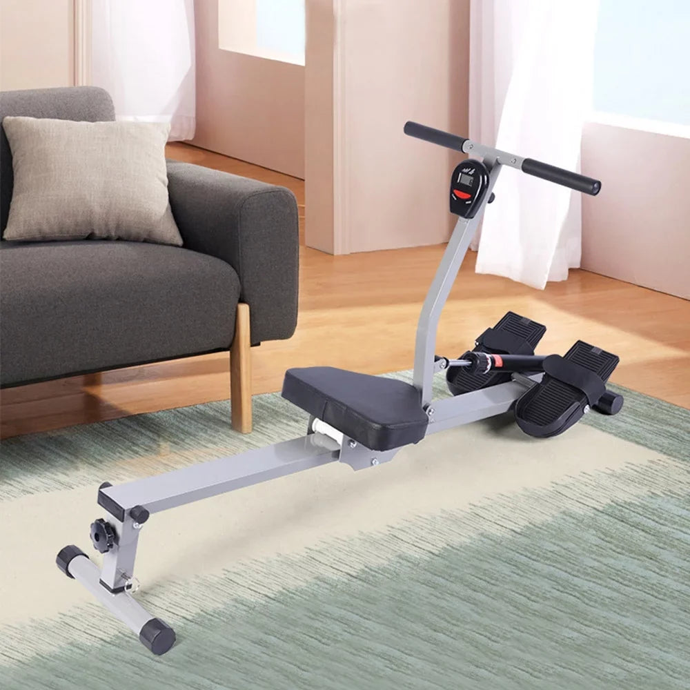 Exercise Cardio Mute Machine Home Rowing Folding Rower for Bar Workouts Single