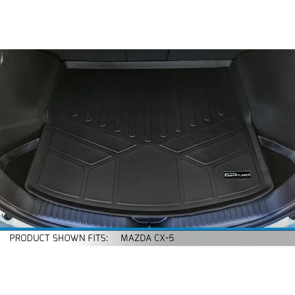 climate All Position) Liner Liner SMARTLINER Compatible Fits in Mat Upper Only Trunk Mazda With Cargo Fit Black Tray Custom Floor with (Cargo CX-5 Cargo 2022-2023