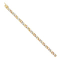 Stamp for Men’s Gift | Women 14k Men| Gold Jewelry Nugget | 7" Weight Chain Bracelet Bracelets Elegant - Color for and Gold 6.3 Cuban Link Tri 3C