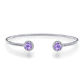 cts.) Birthstone Lassire Platinum (Appx 1.26 CTTW: Bracelet Lafonn Plated Silver Sterling FEBRUARY
