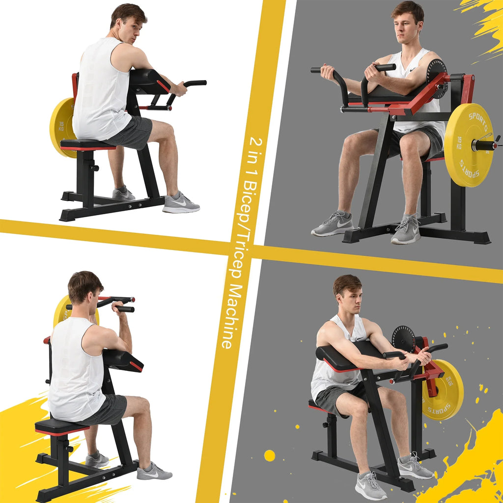 Gym Home Machine Tricep with Adjustable Machine Seat, and Curl Tricep Bicep Bicep Curls Extension