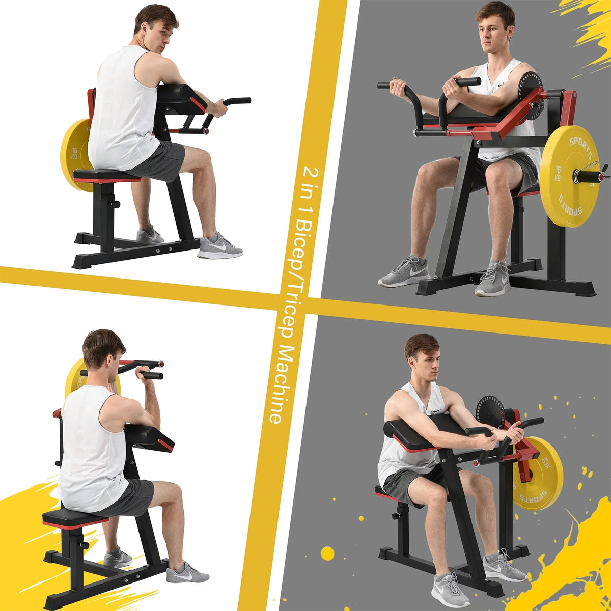 Gym Home Machine Tricep with Adjustable Machine Seat, and Curl Tricep Bicep Bicep Curls Extension