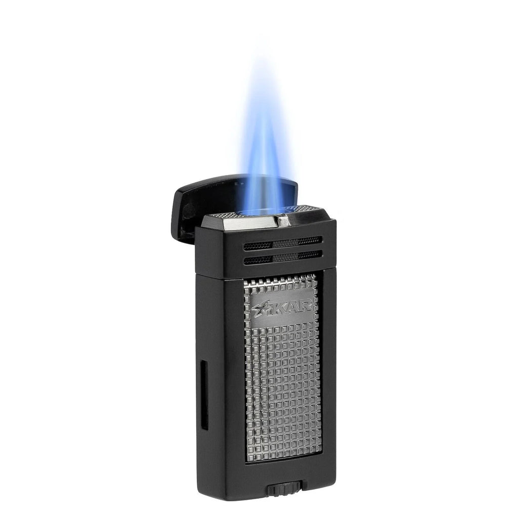 Flame Warranty, Xikar® Ion Lifetime Black Double-Jet Cigar Lighter,