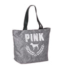 Pink Large NWT Gray/Black Secret Bag Weekender Victoria's Heathered Tote Canvas