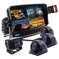 Quad CAMSLEAD System, Screen, Side 4 monitor Waterproof, Rear inch digital 1080P Channel Trailer Input, Split Camera, 1x HD Camera Camera, for View View Recorder, 3X RV Duty HD Heavy 9 Backup DVR