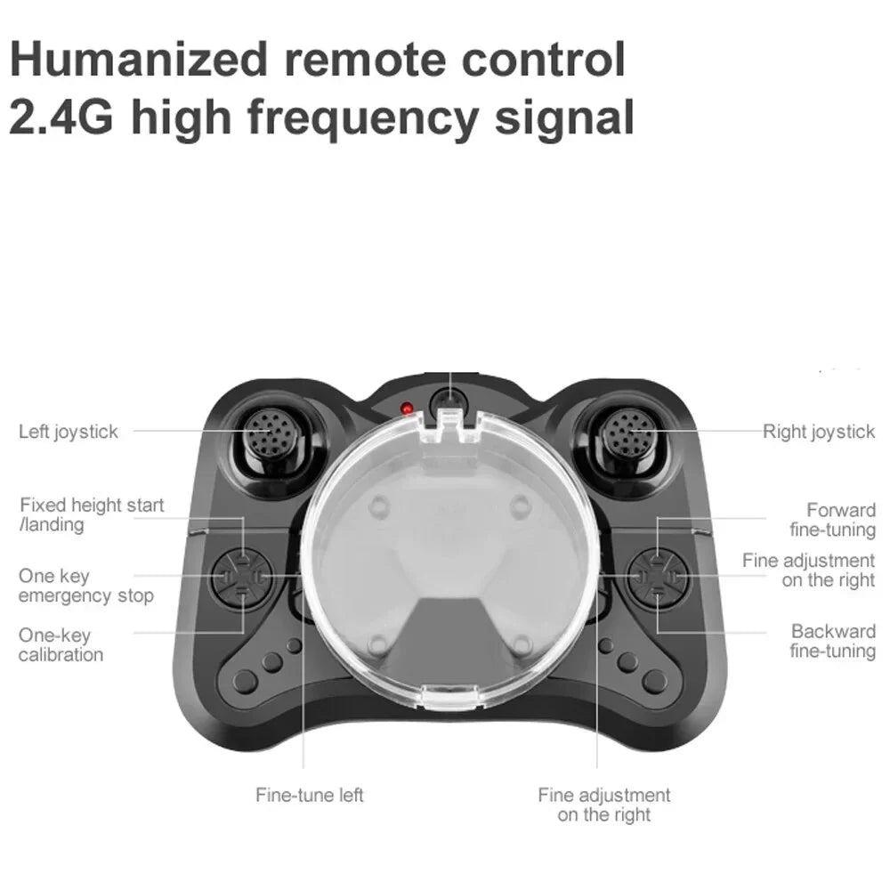 2pcs Foldable Click Mini Beginners With Drones Kids,RC Gift Landing for Aircraft Suitable for Camera Quadcopter K01 HD One Drone and and Toys Take-off Batteries,Headless RC