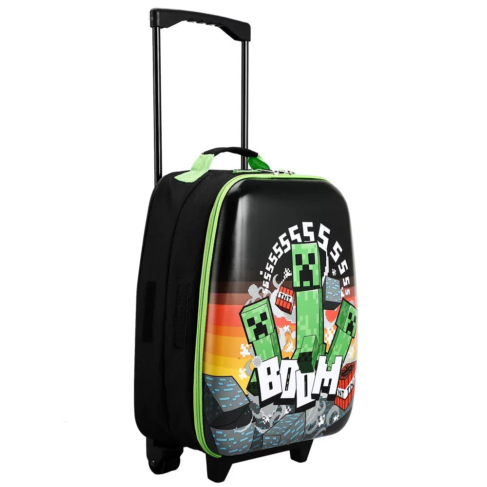 Collapsible Youth Case Hard 16" Minecraft Rolling Luggage