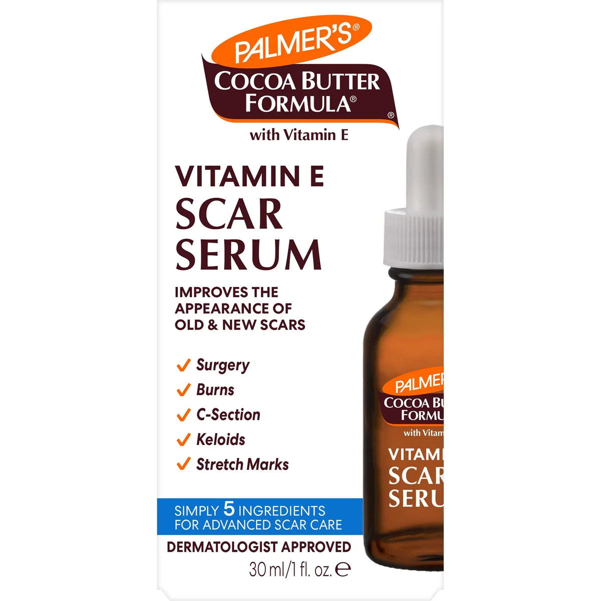 Formula Oil Brightening Serum & 1 For Fl Scar With Concentrated Skin Butter Face E, Palmer,S Fragrance Oz Vitamin Cocoa Body, Free, Serum,