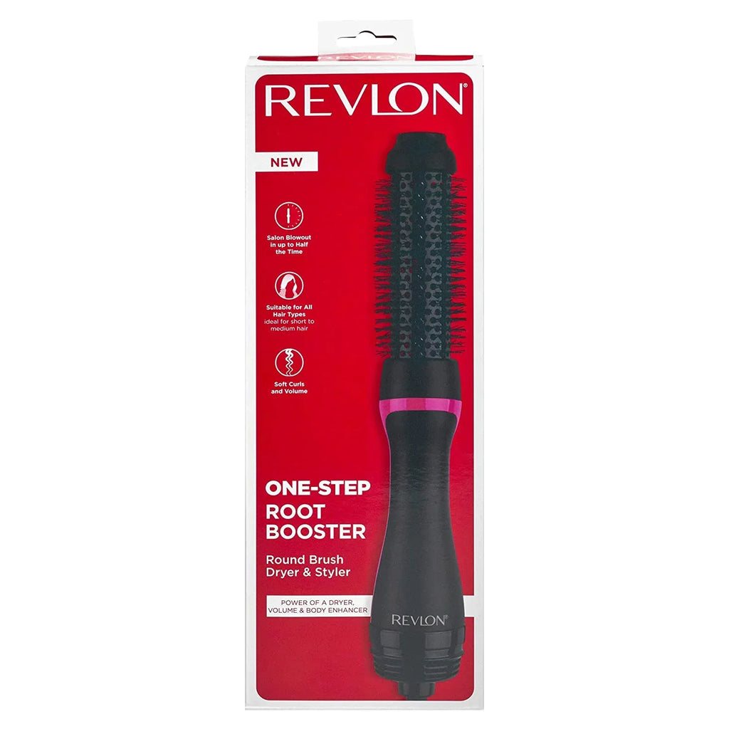 | Round and and Volume, One (1-1/2 Booster Frizz Brush Dryer Add Hair Root Step Revlon Fight in) Styler