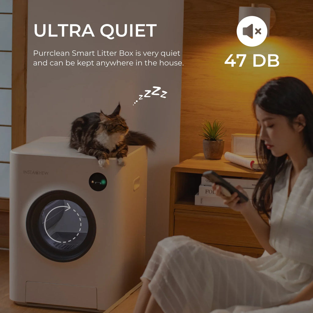 Control, with Purrclean WiFi App Box Self-Cleaning & Automatic 5GHz 2.4GHz Instachew Support Cat Litter