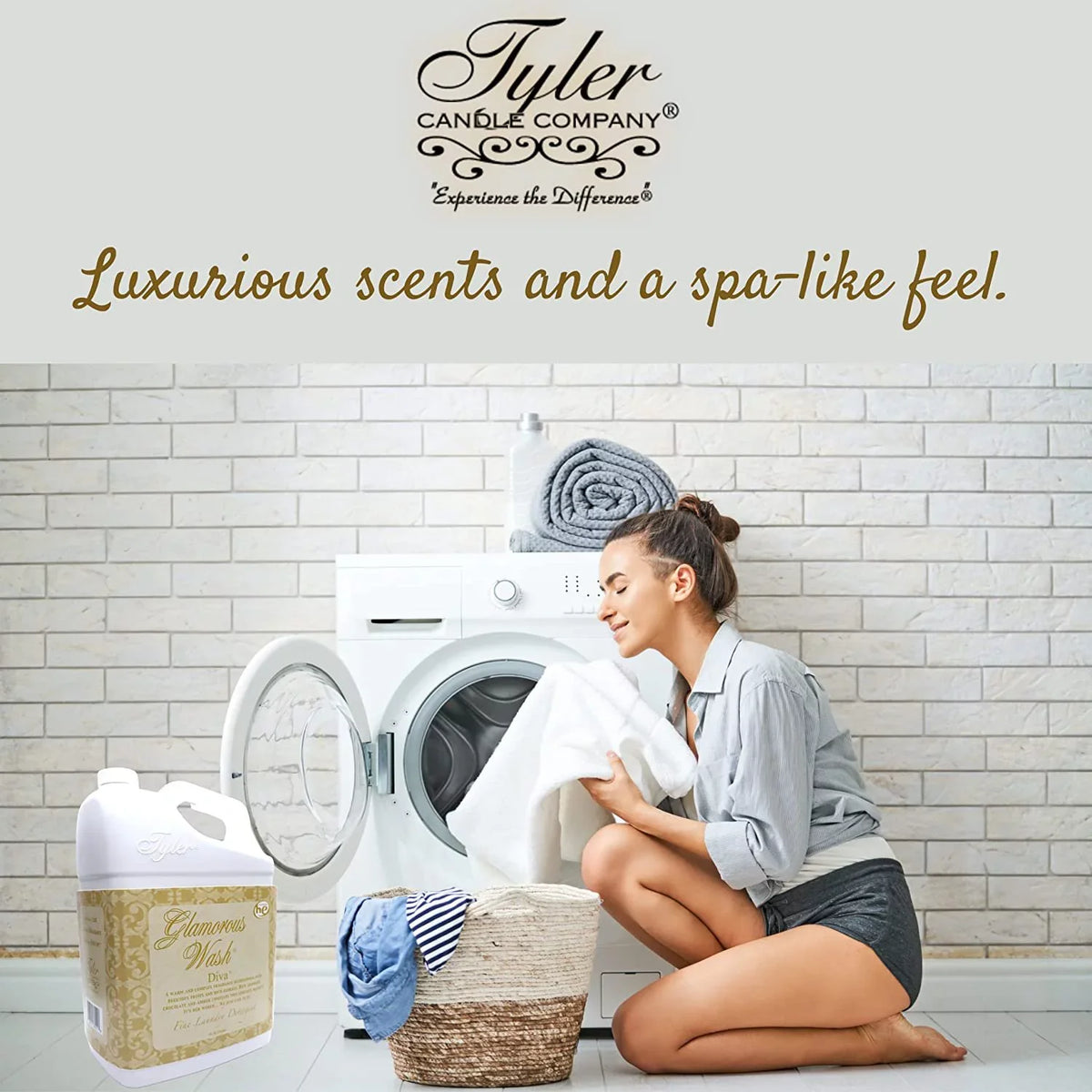 Diva Company Wash Machine Fine for Container Detergent 1Gal Glamorous Laundry Liquid Liquid Laundry Designed Tyler Candle Washable - - - and 3.78L Detergent apparel Hand