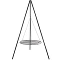 Cooking Tripod Diameter with Sunnydaze - Set Grate Grilling 22"
