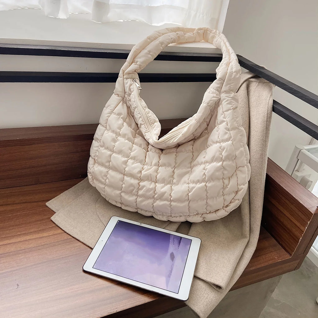 Tote Tote, Shoulder Argyle Capacity Junior Padded Bag, Quilted Bag Filled Crossbody Cotton Work Hobo For Quilted Large