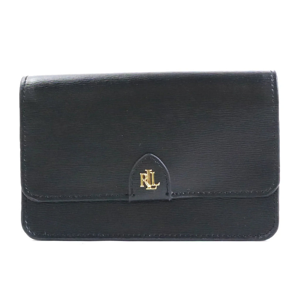 belt leather ladies Lauren (Good) gold Ralph black Pre-Owned r9529f bag LAUREN waist RALPH