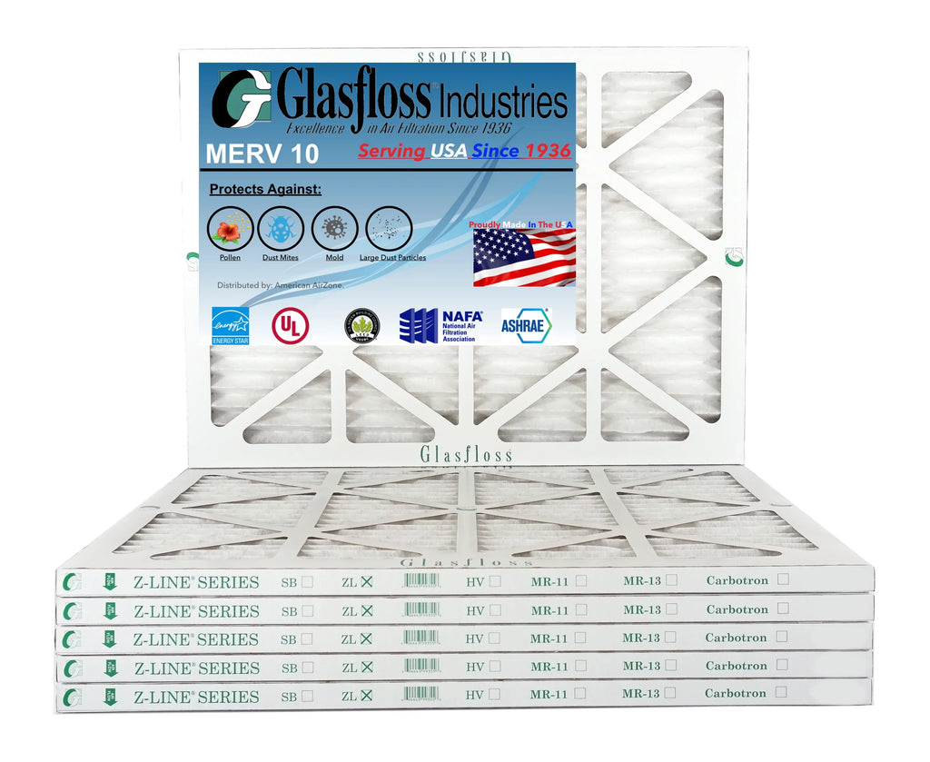 Air in x (Actual Furnace USA 21.5x7/8 18x22x1 -Qty:6 10 MERV inch) dimension: Filter - 17.5 - Made Glasfloss -