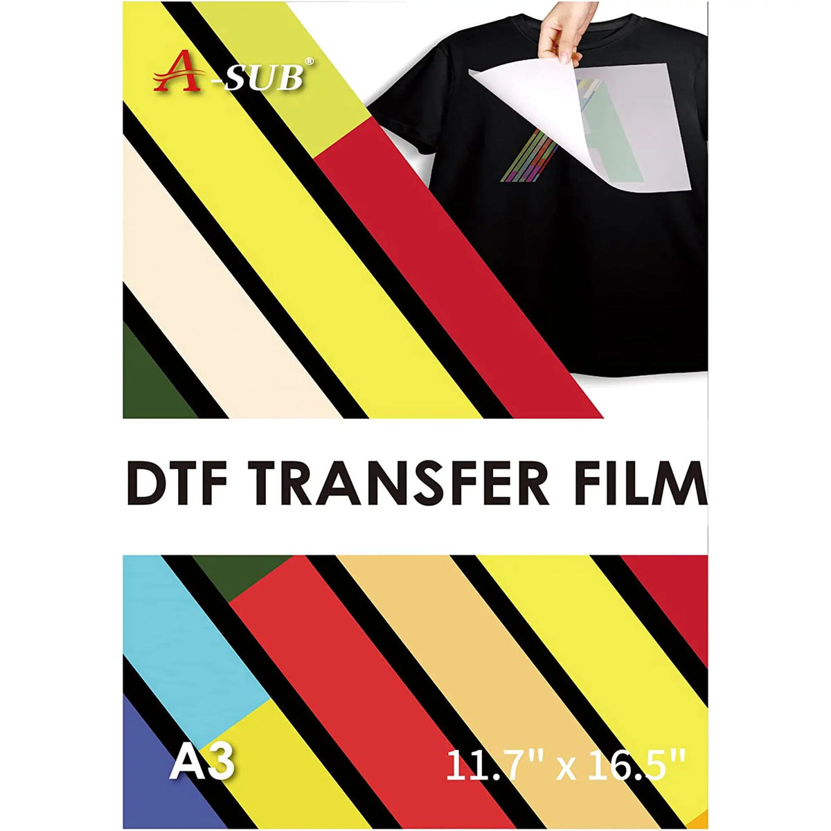 11.7"x16.5" DTF Transfer Film DTF Powder DTF A-SUB Adhesive Dark/Light Fabrics Powder - Transfer Film Clear A3 for Transfer Film Sublimation and and for Paper Heat