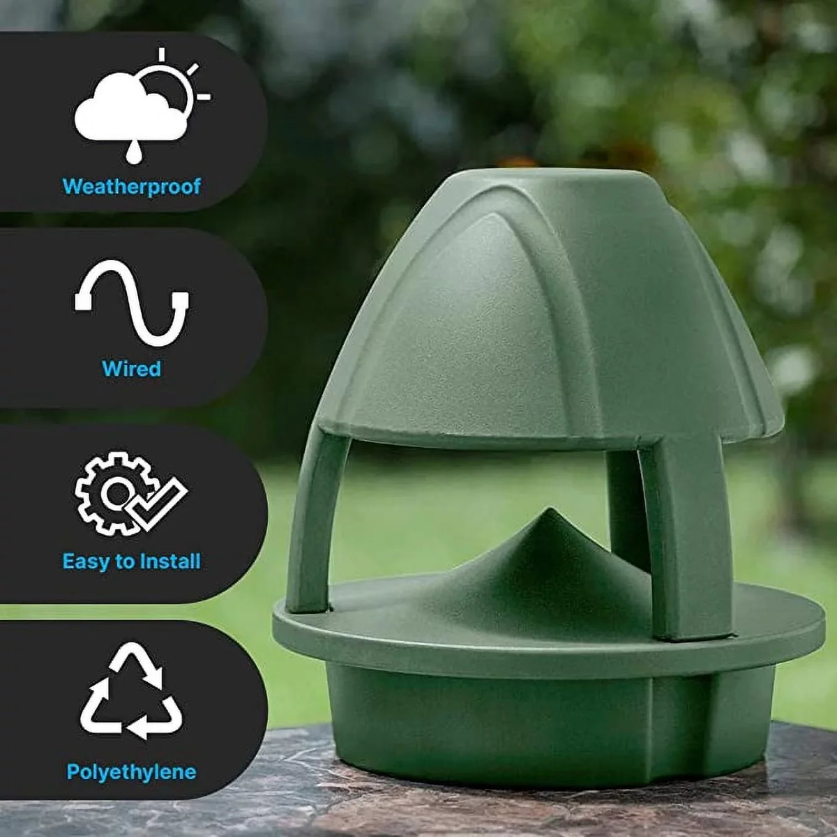 Garden Speaker Passive Waterproof exterior Green Passive 6.5 Inch (Green) Olive speaker Pyle