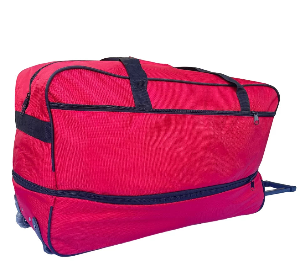 Luggage with Wheels Duffle Pockets each 20" Rolling Duffle + with (Red) Lightweight Duffel 28" Rolling Bag Multi Lb Upright Bags Adjustable Set, Travel Capacity 2x 60 Shoulder Bag Large