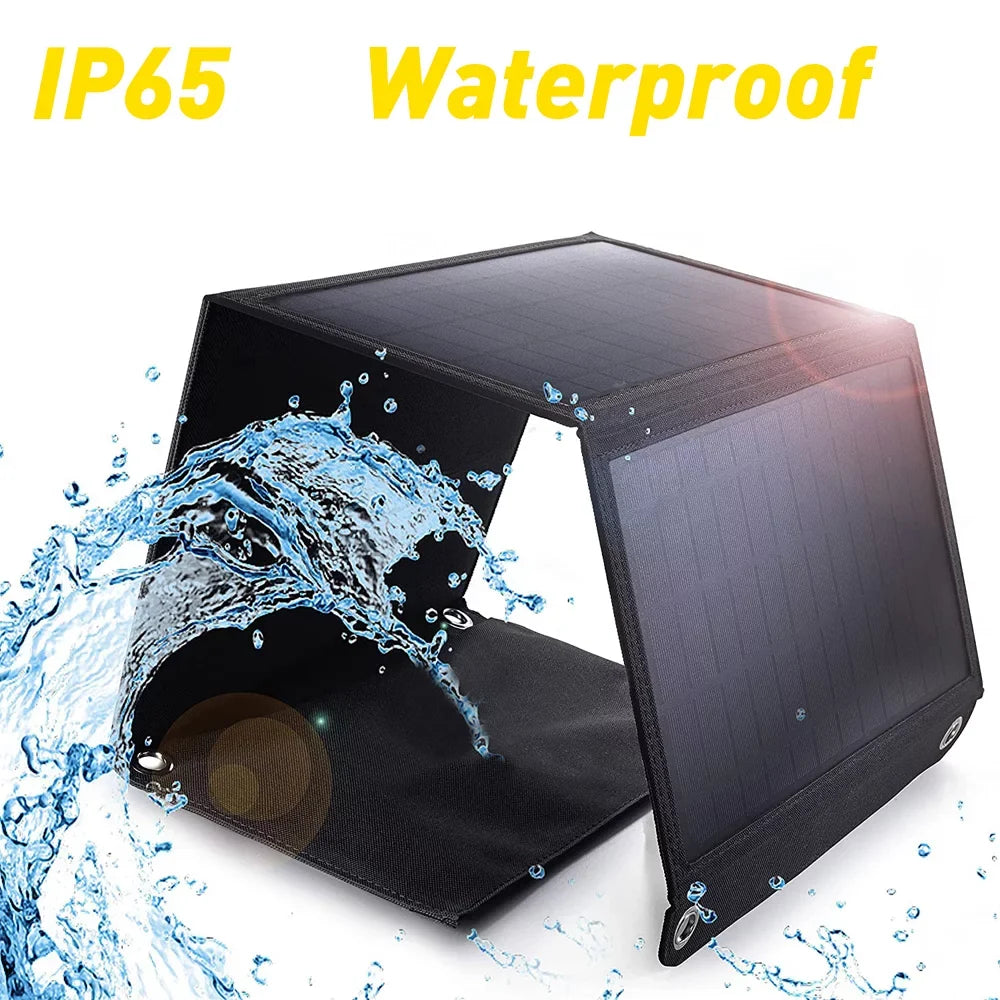 Panel Camping 80W Foldable Solar DFITO Bank Hiking for exterior Power USB