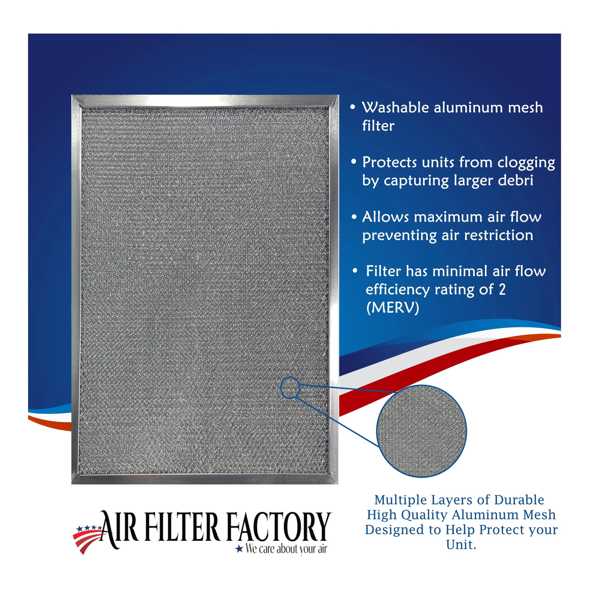 Trion Air Factory 123324‐004, Furnace By HVAC TRN123324004 Filter 2-Pack 123324004, Compatible Aluminum Filters with Pre/Post
