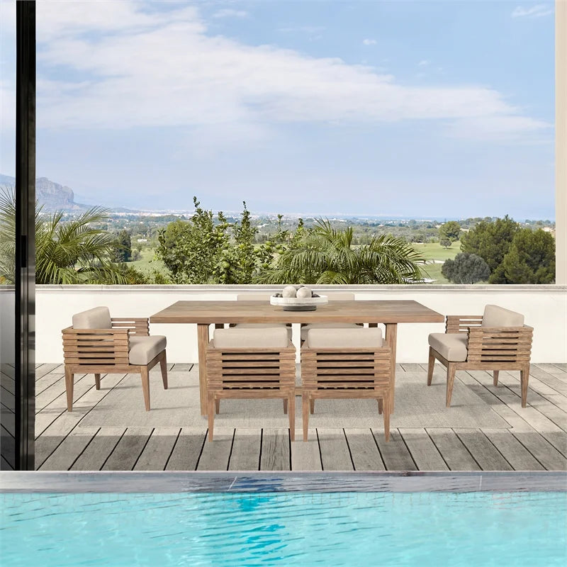 Rope Island in Eucalyptus Glendora Set exterior Live 7 Edge Dining and Piece
