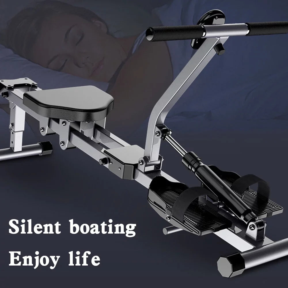 Exercise Cardio Mute Machine Home Rowing Folding Rower for Bar Workouts Single