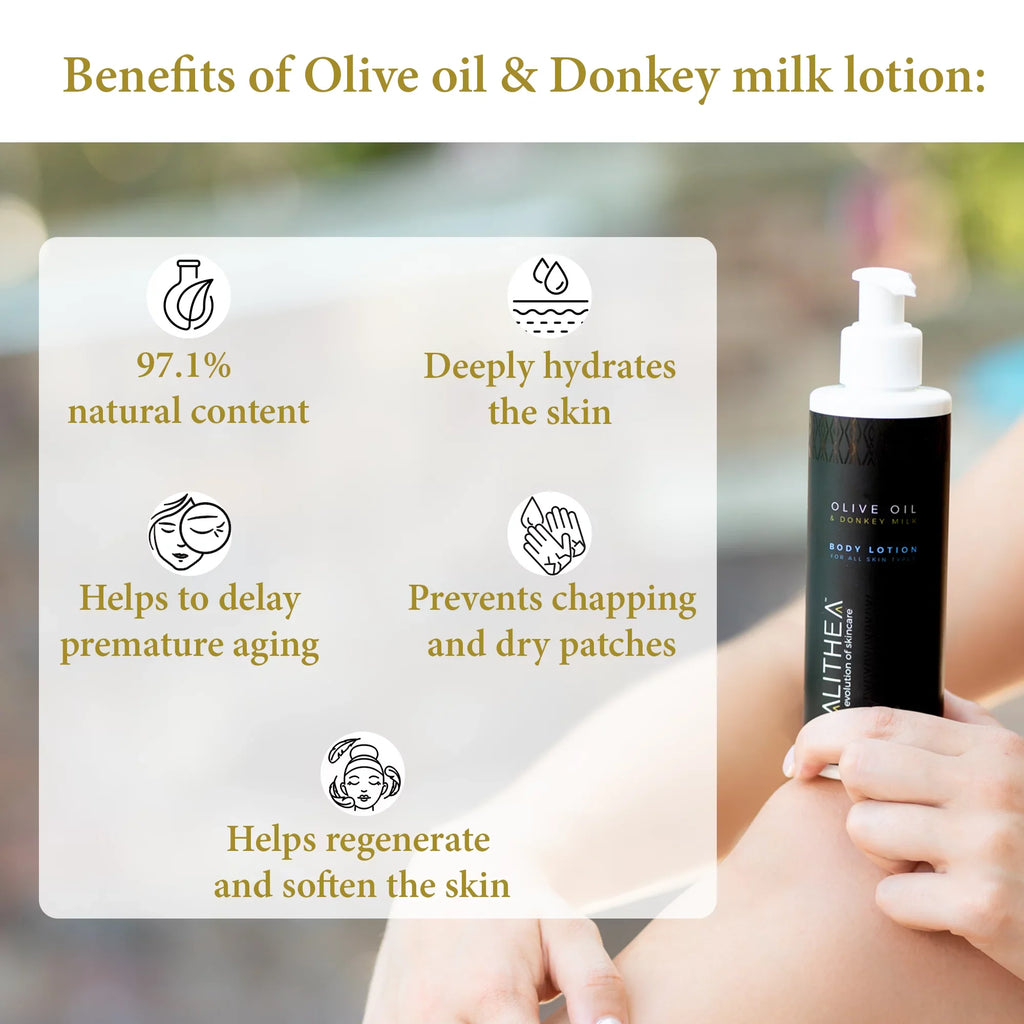 Lotion Lotion Aloe Calithea Milk Organic Duo: Vera Lotion & Olive Body Donkey Oil Natural