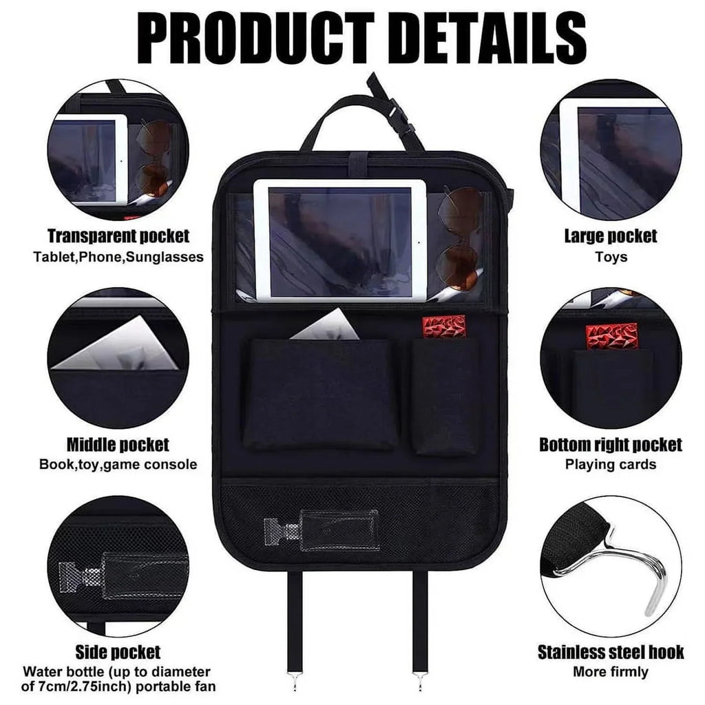 Folding Seat FeiraDeVaidade And Children'S Organizers, Storage Backrest Car Organizer,Car With Table Tablet Car 3-In-1