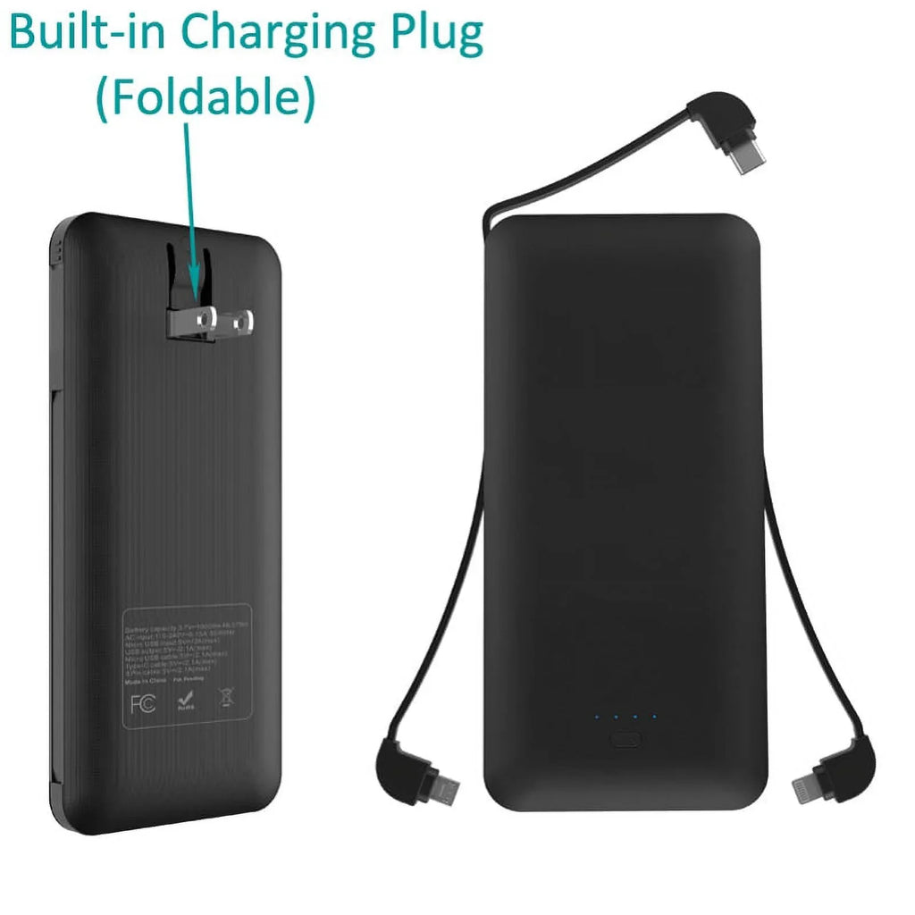 Plug - Plus Port / USB Razr 10000mAh Battery Charger For Portable Bank Power Backup Plus Adapters Razr Razr / Motorola (2023) Built-in AC