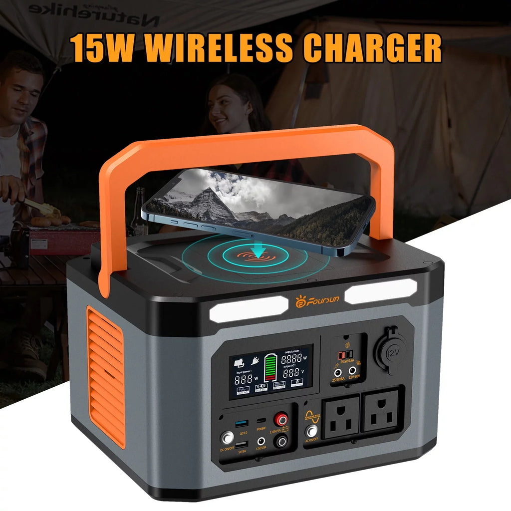 Anself, Generator for Wireless 1500W Solar 1598.4Wh, Backup, Emergency, Portable Home Power by Station Foursun charge