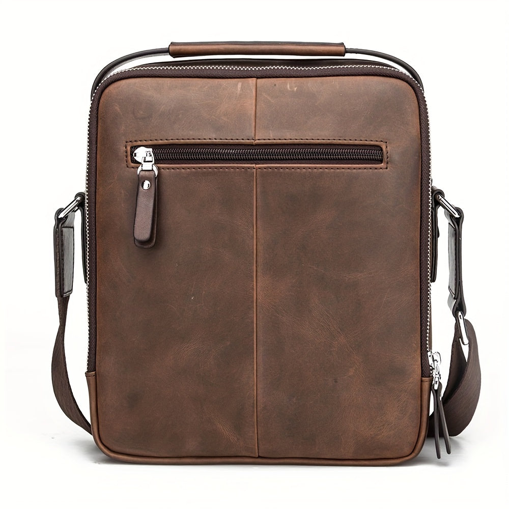 Bag Casual Genuine Cowhide Shoulder Vintage Bag DENIM Messenger Crossbody Men‘s MICHROE N2333-1ZF Designer Leather Handbags