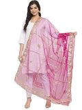 Wrap Magenta eloria Scarf Dupatta, Stole, Floral Woman's Ethnic Shawl Chunni, Indian