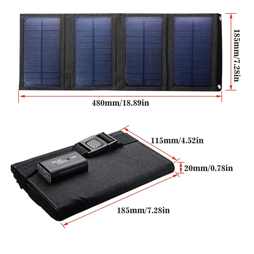 Panel Camping 80W Foldable Solar DFITO Bank Hiking for exterior Power USB