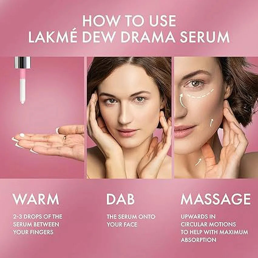 Skin, Radiant Serum Dew Drama Lakme 6% improved 15ml Barrier Dewy, for Skin &