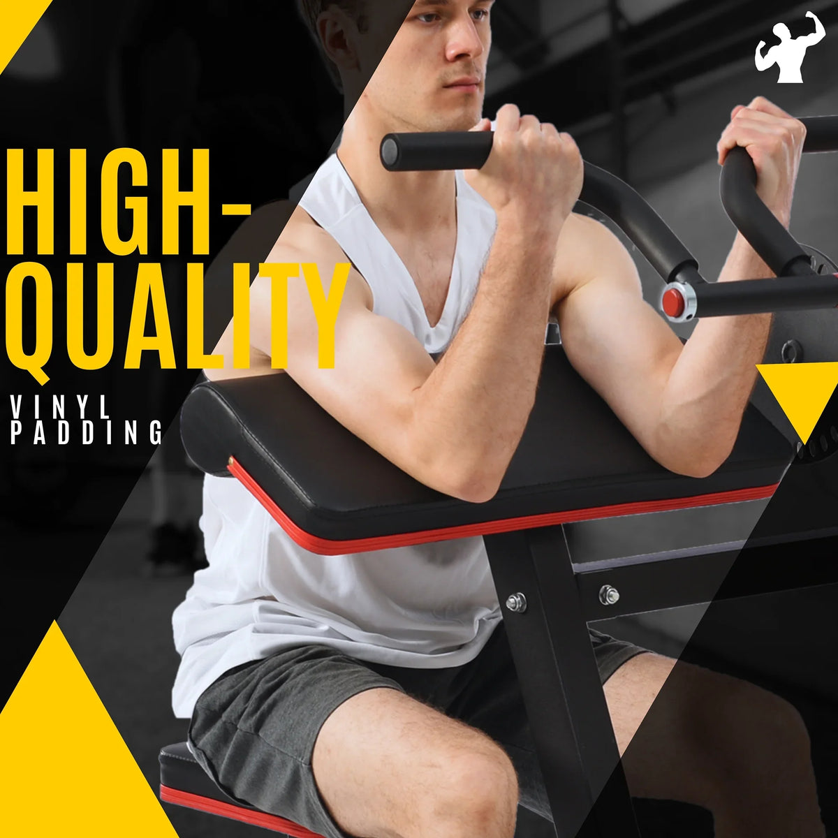 Gym Home Machine Tricep with Adjustable Machine Seat, and Curl Tricep Bicep Bicep Curls Extension