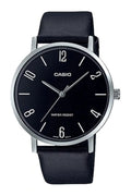 MTP-VT01L-1B2 GENERAL BAND MEN WATCH LEATHER CASIO BLACK