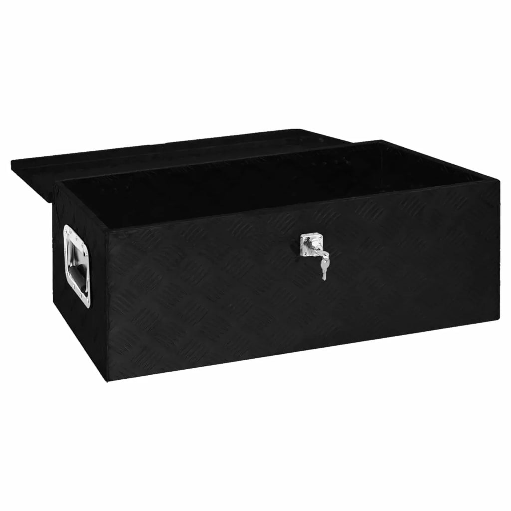 Organizer Case Garage, W Black H) Storage x x Camping Dcenta 11.8 Vehicle, Tool Trip 31.5 Underbody Inches Toolbox 15.4 Box Box for Trailer x (L Lockable Aluminum x Truck