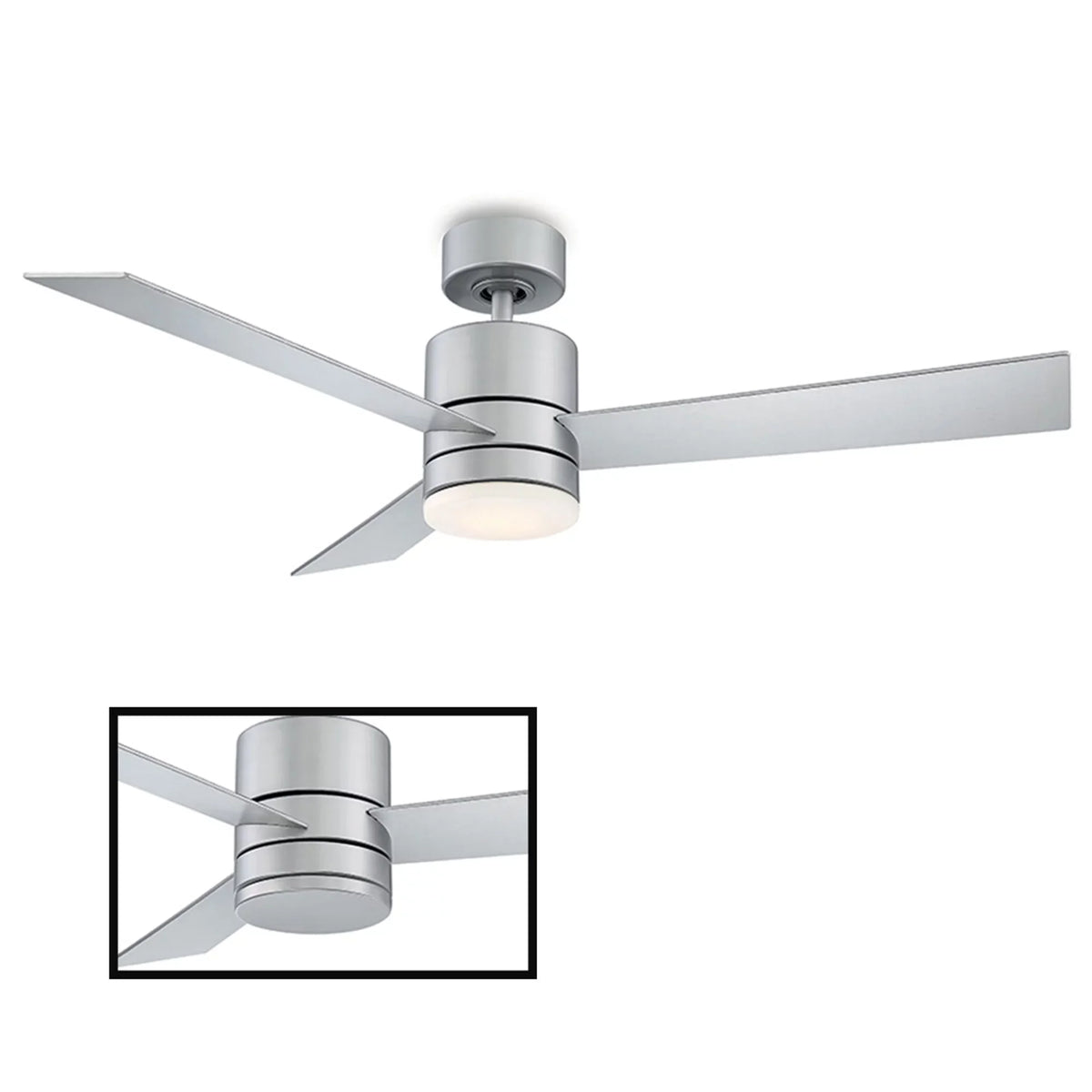 3-Blade Kit Indoor LED Light Fan Control and and Axis 52in Remote Ceiling exterior Titanium Smart 3000K with
