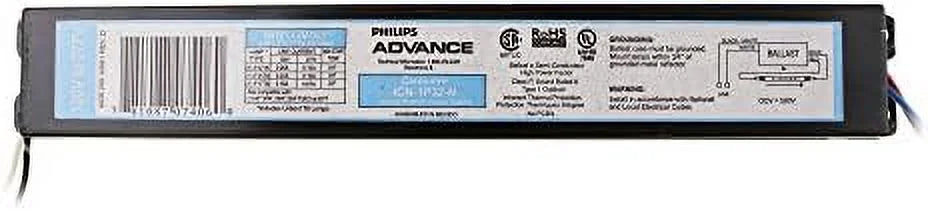 Advance Lamp, ICN-1P32-N T8, Electronic Fluorescent 120/277V Start, 1 Ballast, 32W