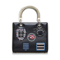 Lady Black Leather Satchel (Good) Pre-Owned Authenticated Dior Unisex Calf Medium Judgement