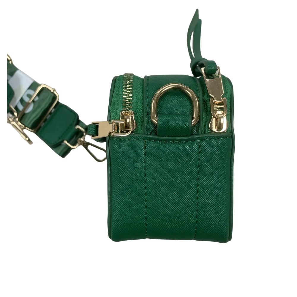 with Cross body Leather Snapshot Bag Logo Strap Chain Purple Women's