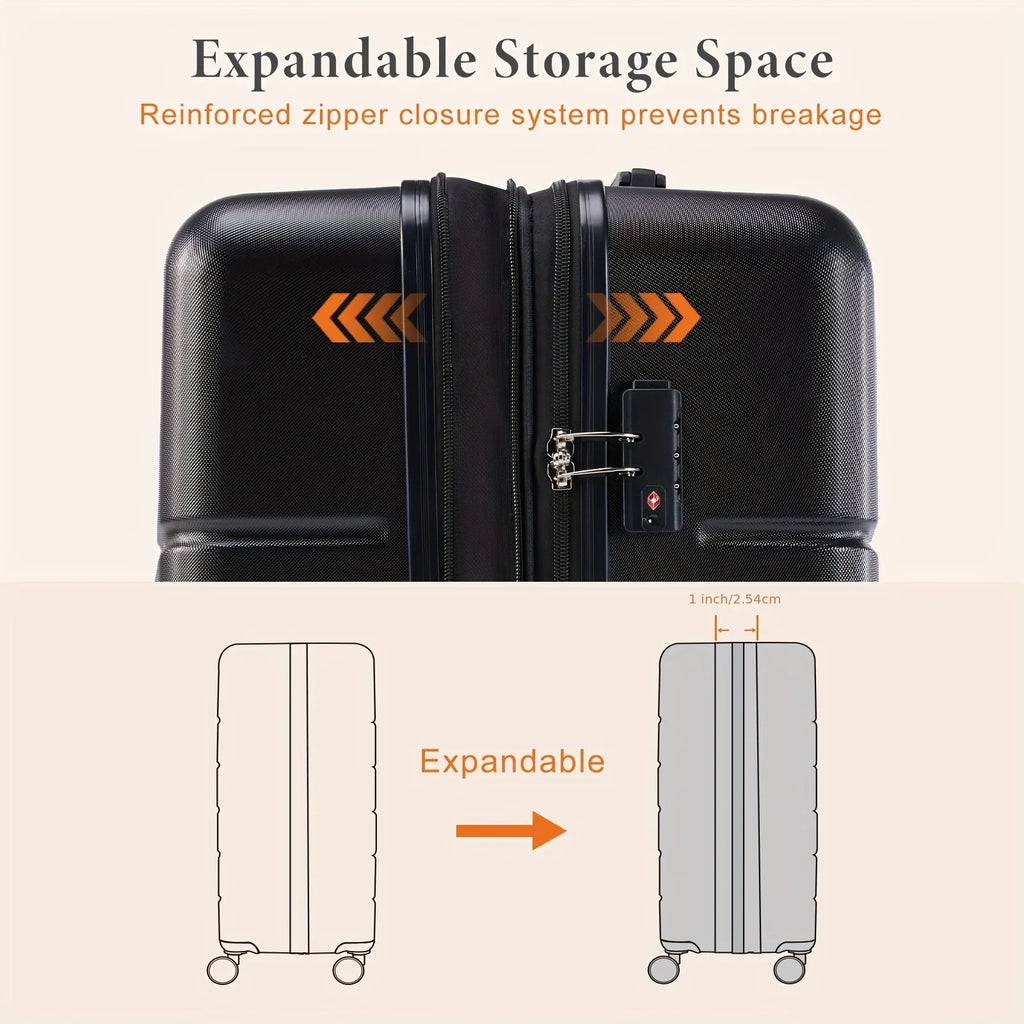 Carry-On Secure Spinner Trolley TSA Double Lock, Case Wheels Convenient – Jetsetters Durable for Lightweight – & Suitcase Travel