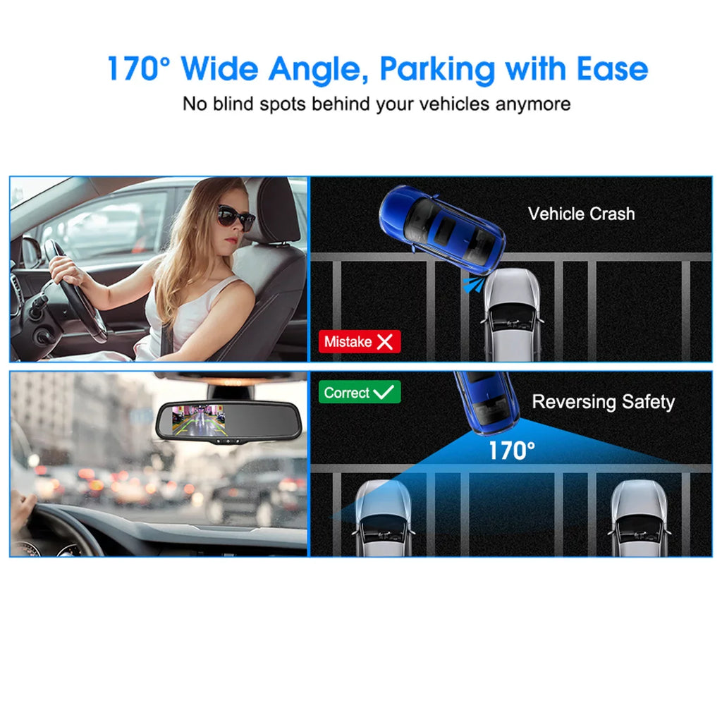 Rear Reversing System Vehicles Backup Trucks, Oem View for Super (T1400U) Car Camera Wireless Backup Look Night for Mirror Vision Camera Camera Auto-Vox