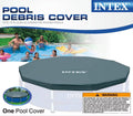 Frame Above Cover, Round Intex Swimming Pool Debris Metal 12-Foot Blue Ground