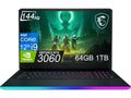 Thin GeForce Raider RGB 12th SSD, 11 Bezel Win Blue Laptop, Home, i9-12900H, MSI FHD 1TB Backlit, 3060) RTX Thunderbolt 144Hz Gen DDR5 14-Core 17.3" Webcam, 64GB RAM, Titanium ( GE76 4, Gaming