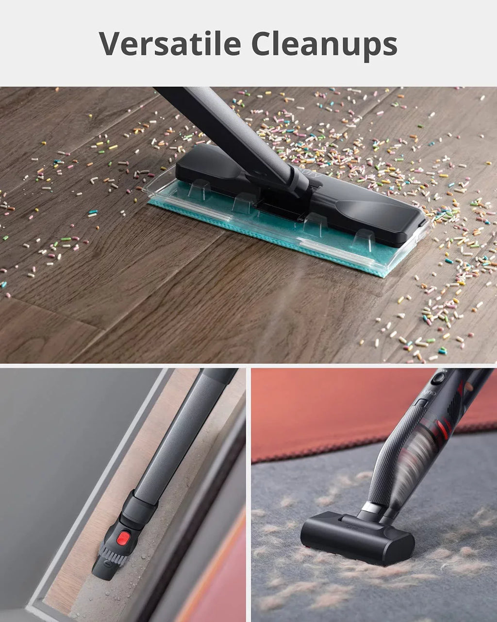 Cordless Attachments Anker Strong Vacuum Handheld Infinity, Cleaner, Suction H30 16kPa eufy Power, 80AW, Versatile HomeVac
