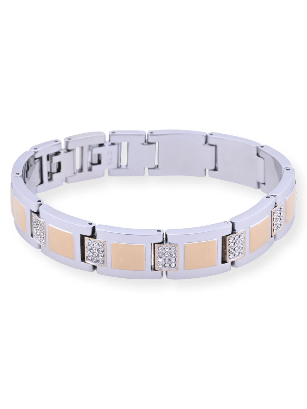 (FG180015ST) with Elgin Gold Stones Alloy Male and Watch Silver Case and and Adult in Bracelet Set