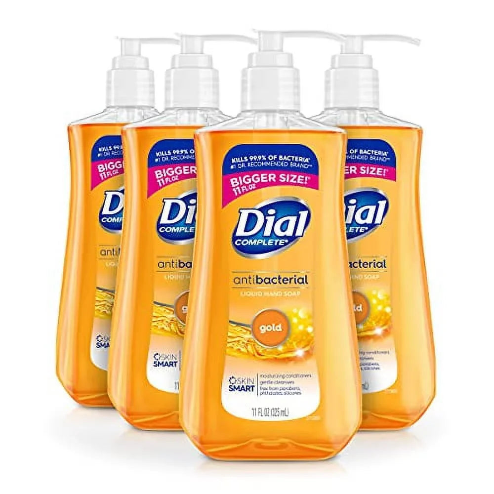 Antibacterial (Pack of oz 11 Soap, fl 4) Liquid Gold, Hand Complete Dial