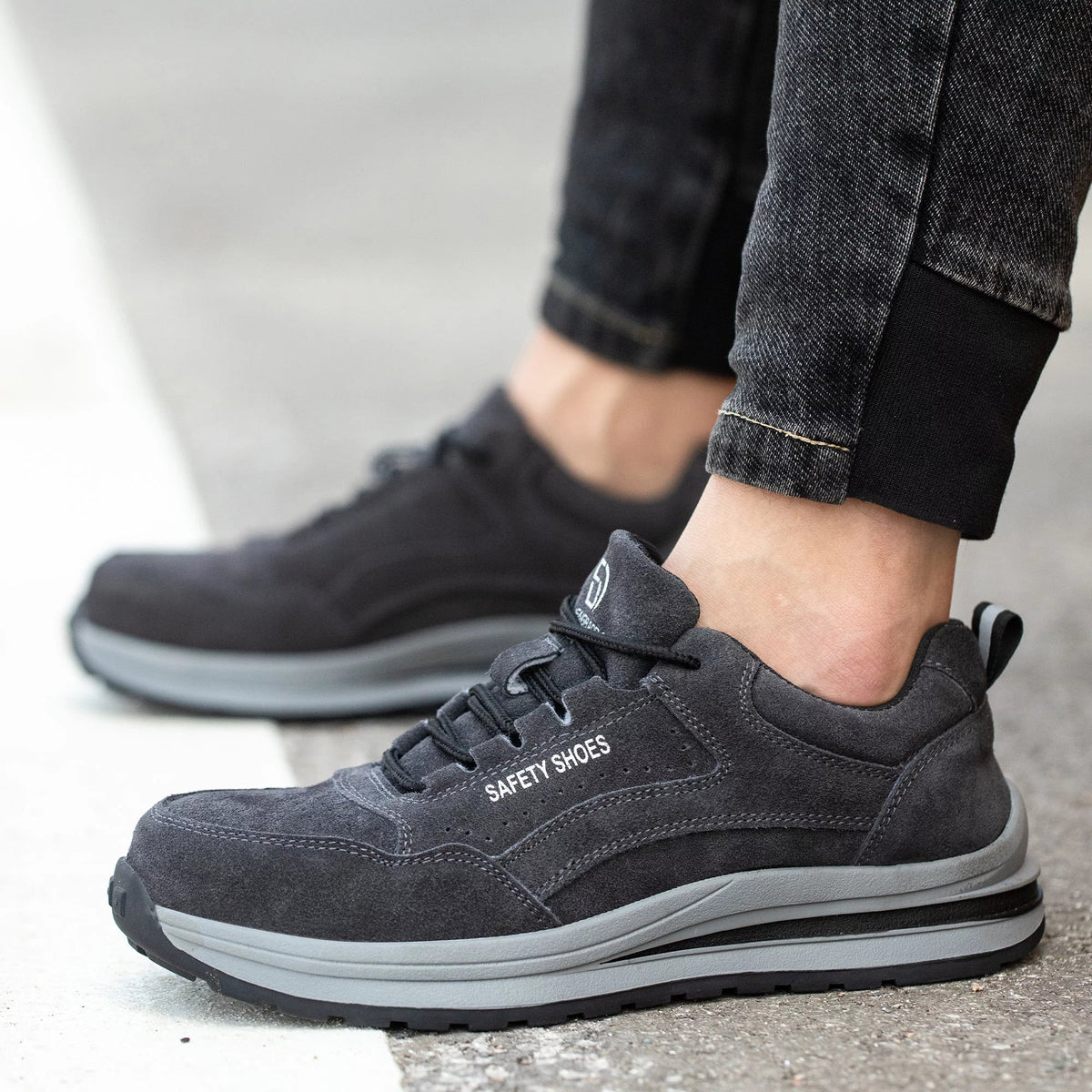 Men Tanleewa Shoes Safety Shoe for Steel Cap dimension Work Men9.5/Women10.5 Toe Indestructible